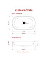 Cuba Apoio Oval Laila O42w Cinza