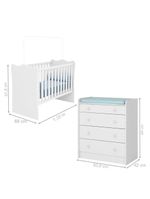 Quarto De Bebê Berço E Gaveteiro York Branco