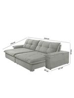 Sofá Gaia Linho 02 Módulos 80 Cm B25cm Meu Sofá Online A230 Linho Cinza