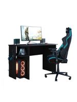 Escrivaninha Para Escritório Ou Gamer Preto Fosco Qmovi