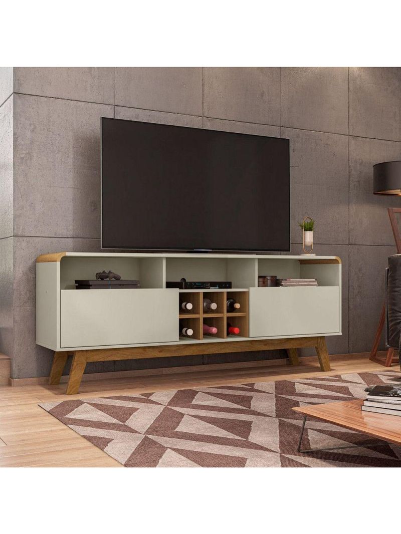 Rack Para Até 65\" Larimar Bechara Off White C/Cinamomo