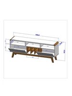 Rack Para Até 65\" Larimar Bechara Off White C/Cinamomo