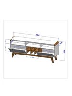 Rack Para Até 65\" Larimar Bechara Preto Fosco C/Cinamomo