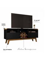 Rack Para Até 65\" Larimar Bechara Preto Fosco C/Cinamomo