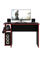 Escrivaninha Para Escritório Ou Gamer Preto E Vermelho Qmovi