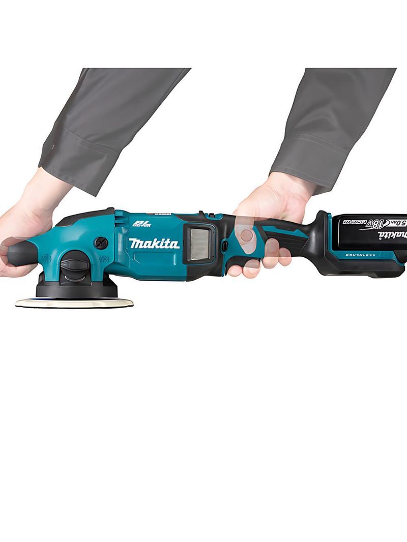 Lixadeira politriz rotorbital 125mm sem fio 18v com 2 baterias carregador bolsa dpo500rte makita