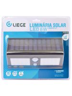 Luminária led solar parede 8w 300lm liege