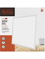 Painel led modular embutir 62x62cm 40w 6500k black+decker