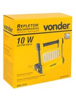 Refletor recarregável vonder led smd 10w rrv010