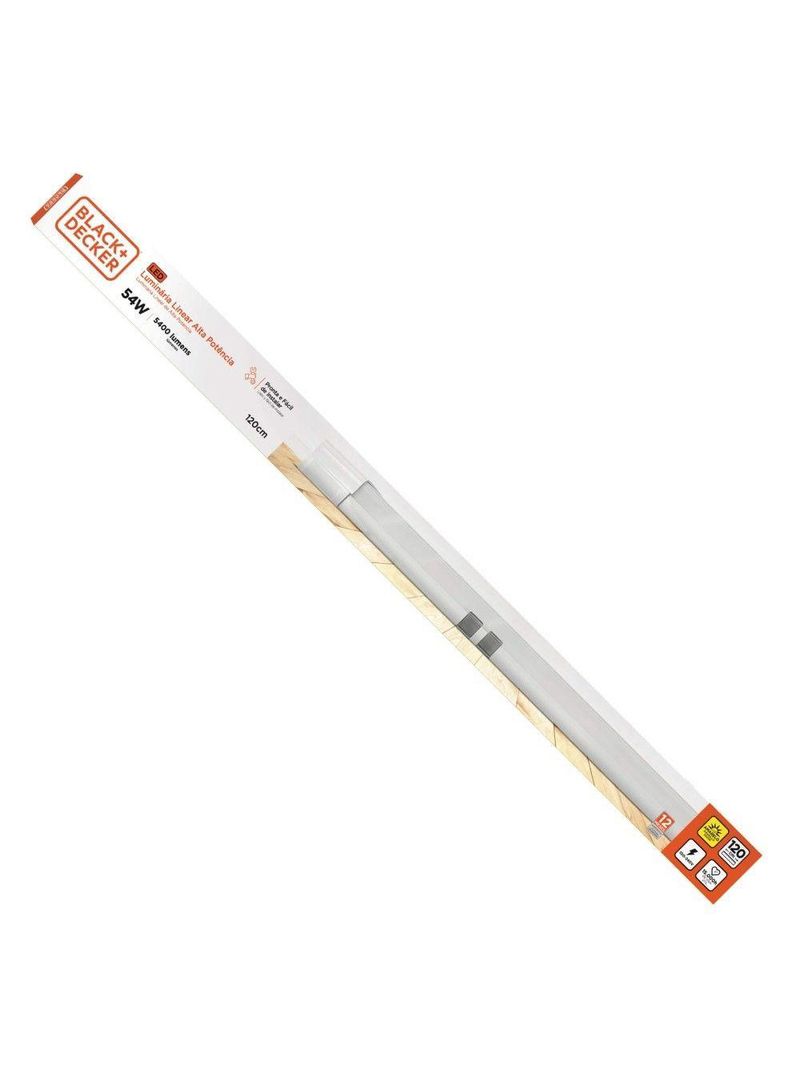 Luminaria led linear 110-240v 3000k 54w 5400ln black+decker