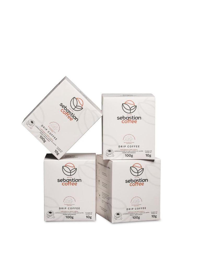 Kit drip coffee - sebastian coffee - 40 sachês (4 caixas)