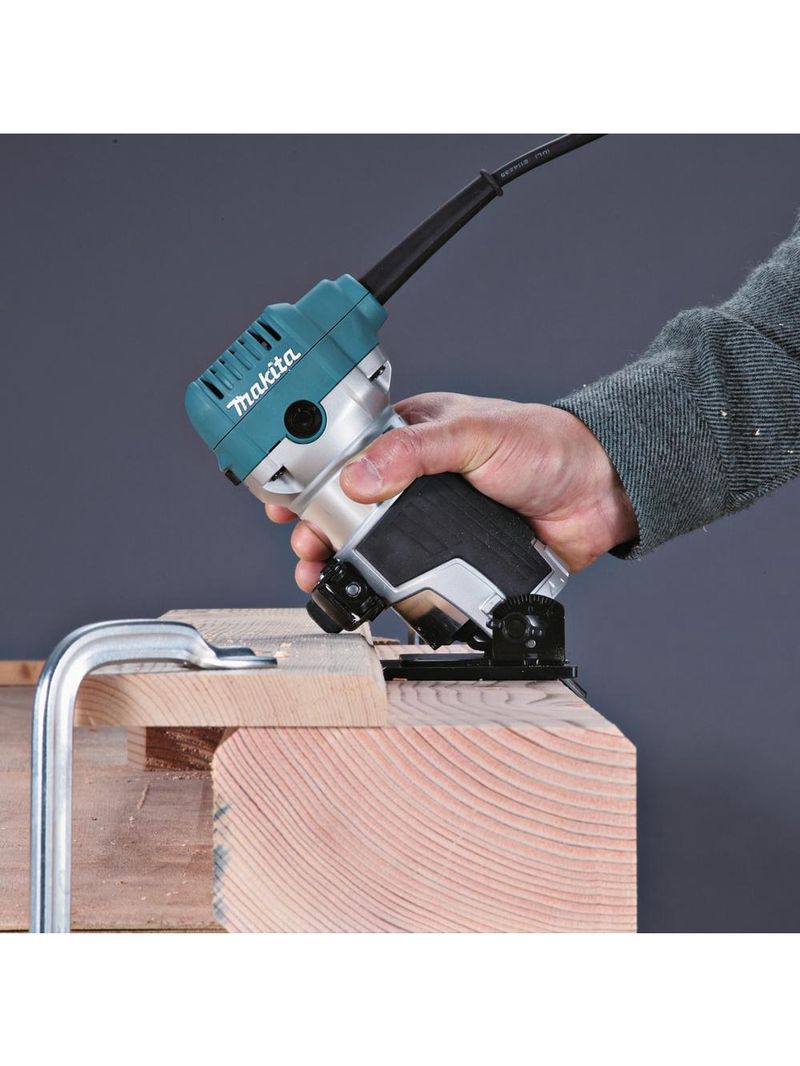 Tupia eletronica 6mm industrial 710w com adaptador coletor bolsa acessórios rt0700cx3 110v makita