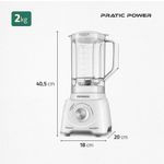 Liquidificador Pratic Power Mondial Branco L-97-W 60hz 127V