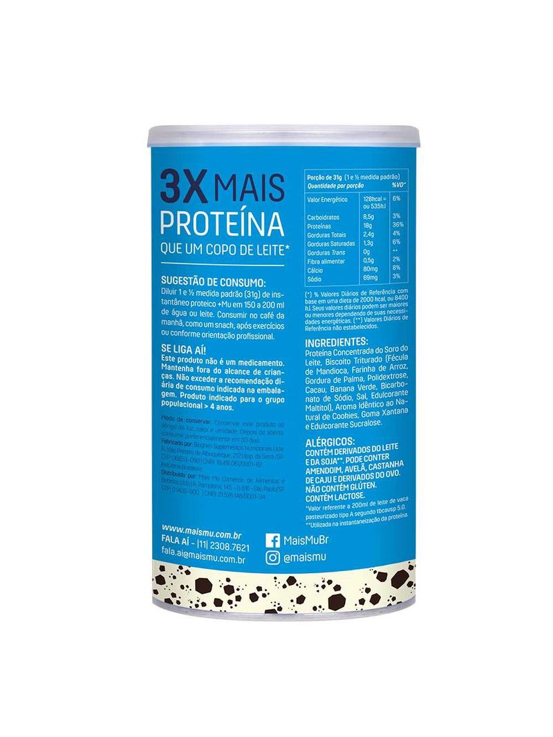 Whey concentrado +mu - cookies’n cream