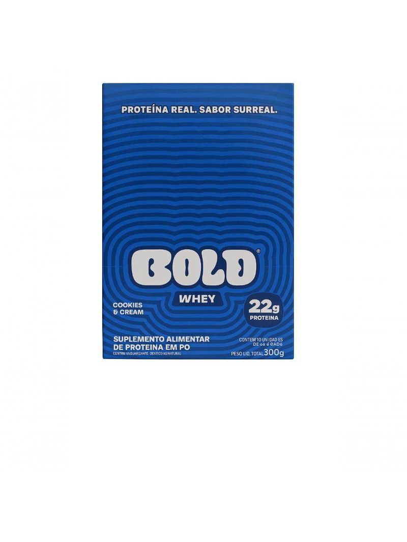 Bold Whey Display 10 Unid De 30g Sabor Cookies E Cream
