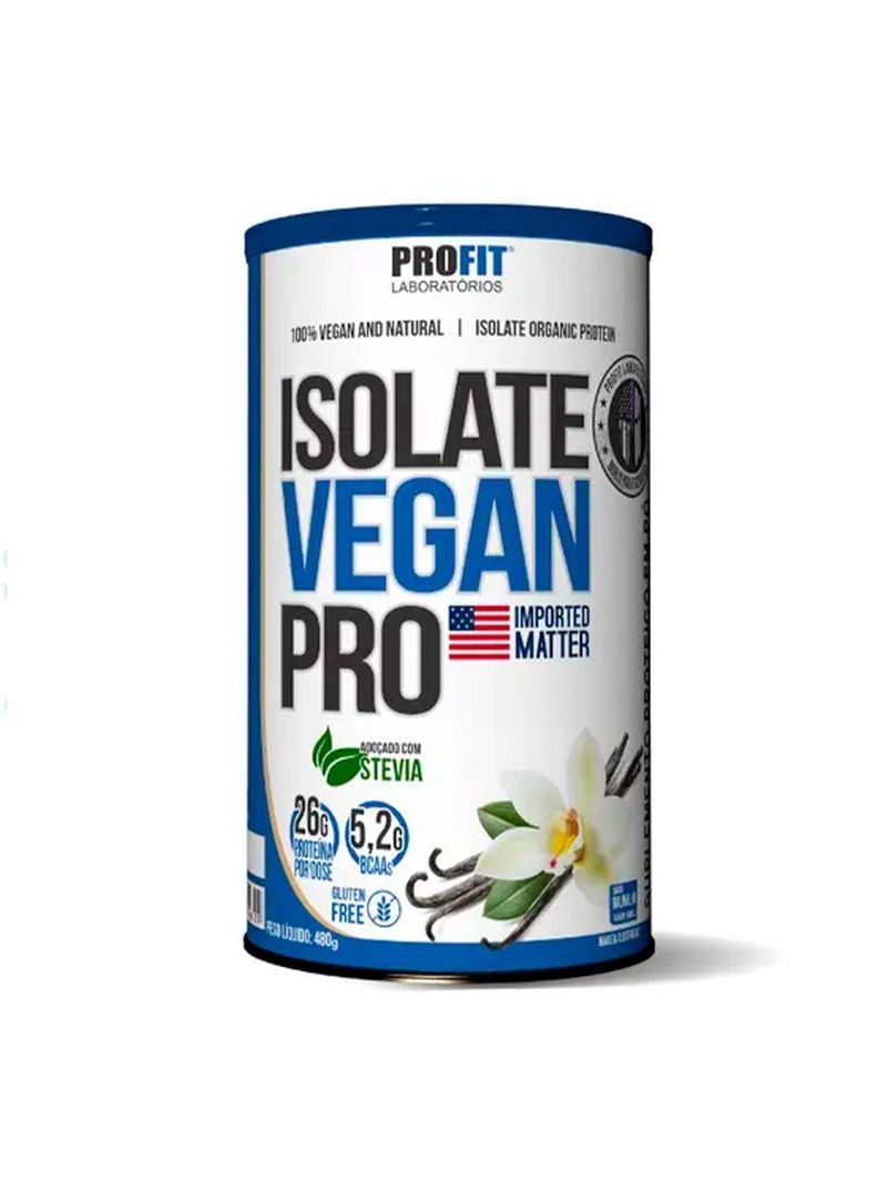 Proteína Isolate Vegan Pro 480g Baunilha Profit