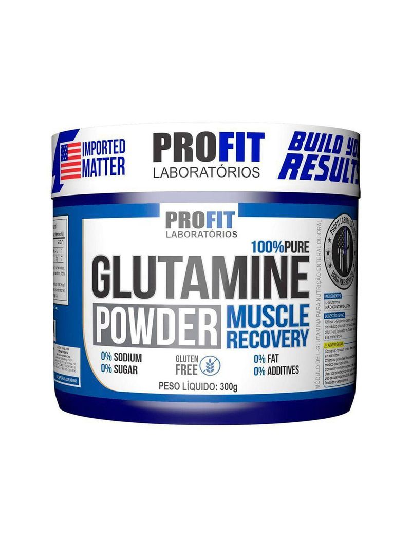 Glutamina 100% Glutamine Powder Sem Sabor Profit
