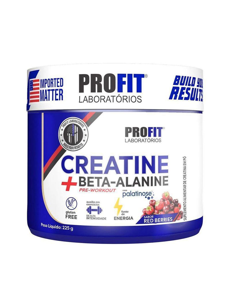 Creatina 3g Com Beta Alanina 2g Red Berry 225g Profit