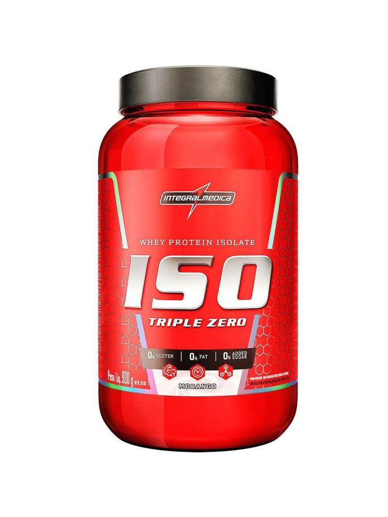 Whey Protein Integralmedica Iso Triple Zero 900g Pote Morango