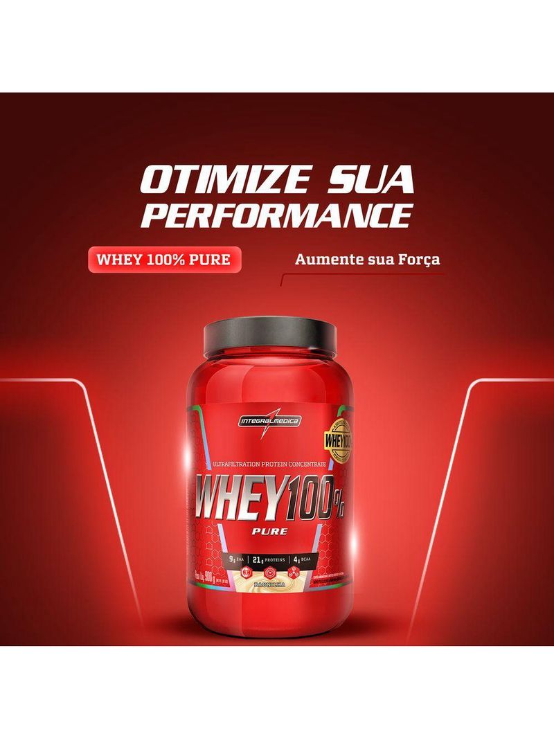 Whey 100% Pure 900g Integralmedica Baunilha