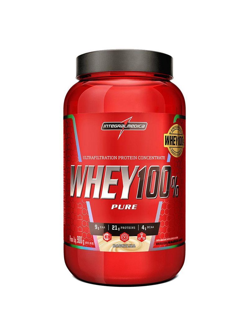 Whey 100% Pure 900g Integralmedica Baunilha