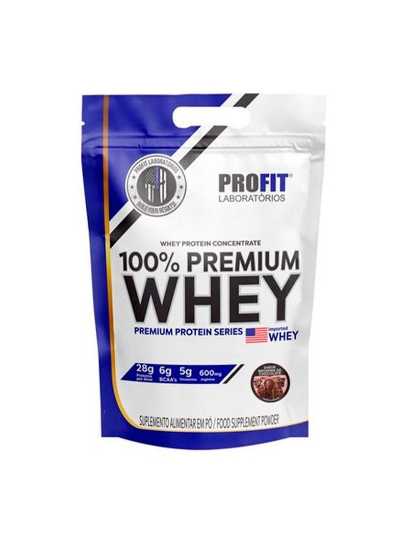 Whey Protein 100% Whey Premium 840g Brownie De Chocolate Profit