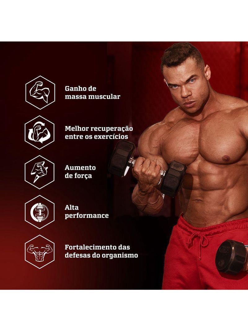 Creatina Hardcore Integralmédica Com Sabor 350g Morango