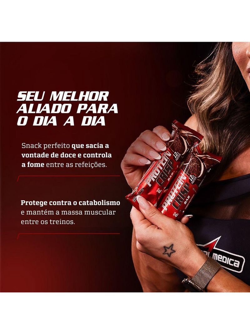 Barra Proteína Whey Crisp Bar 12 Unidades - Integralmedica Peanut Butter