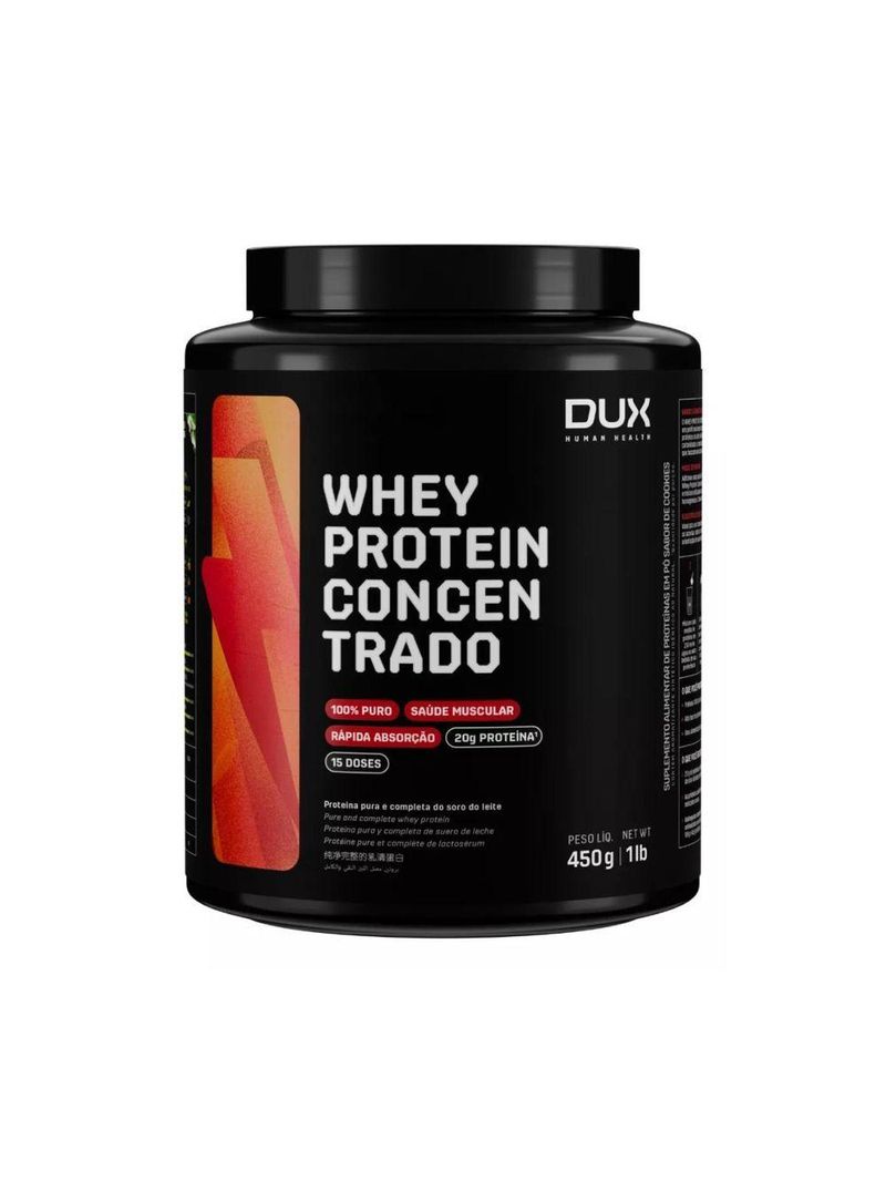 Whey Concentrado 100% Dux 450g baunilha