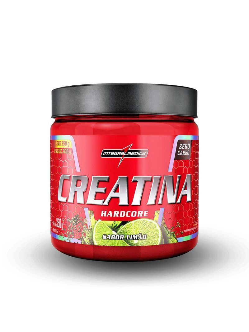 Creatina Hardcore C- Sabor Integral Médica 350g limão