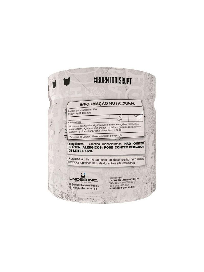 Creatina Monohidratada Linha Born To Disrupt Under Labz 300g