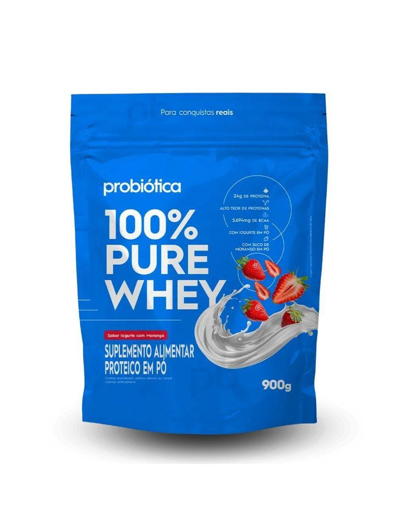 Whey Concentrado 100% Pure (refil) Probiótica 900g baunilha