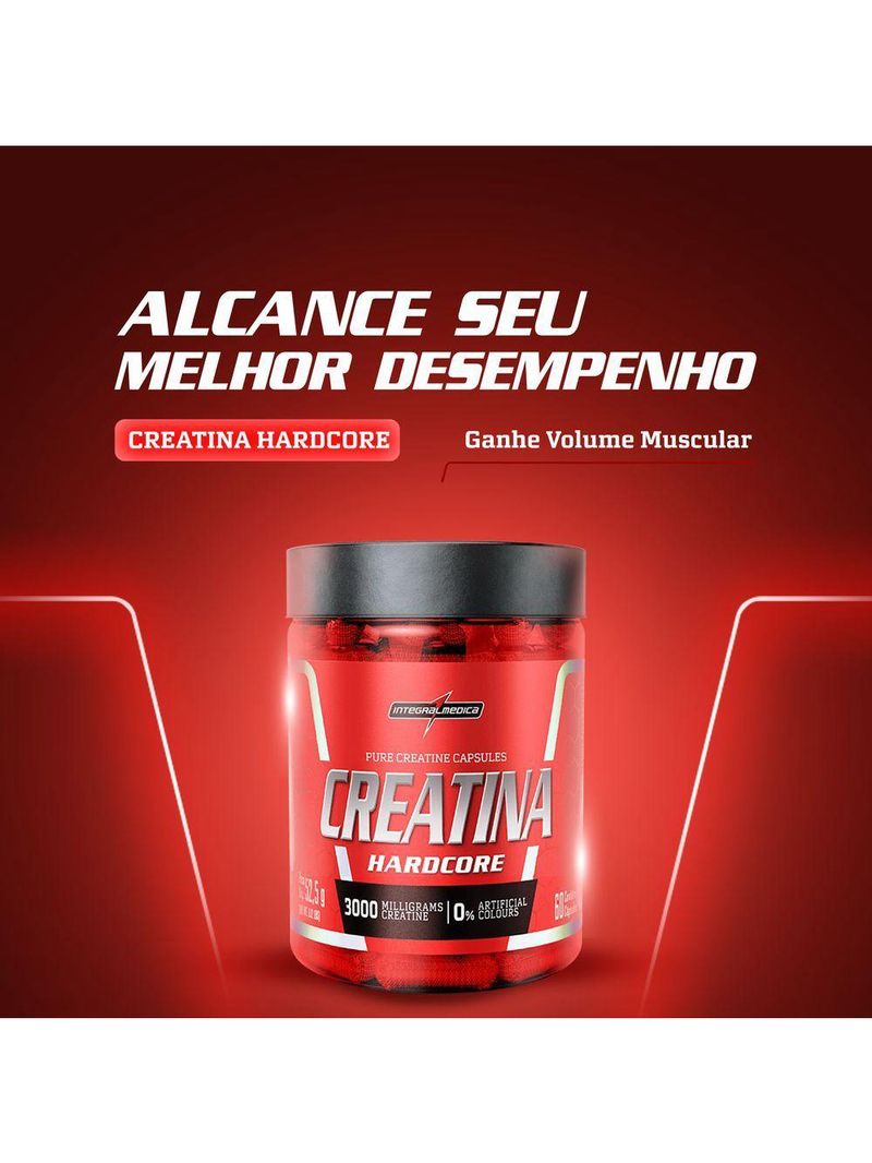 Creatina Monohidratada Integralmedica 60 Cápsulas Sem Sabor