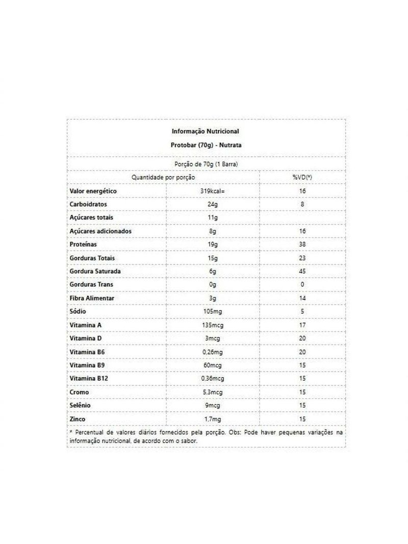 Protobar Whey Display - Sabor: Creme De Avelã (9 Unid 70g)