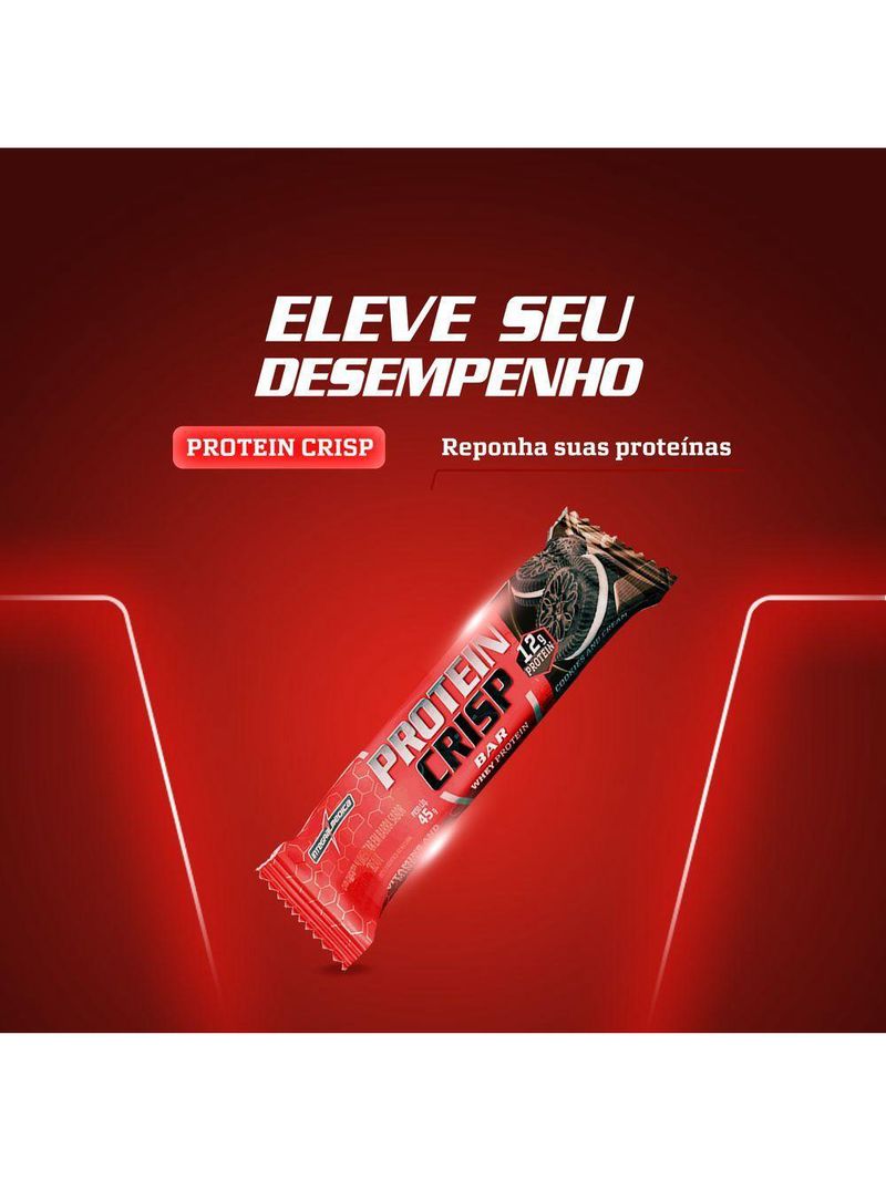 Barra Proteína Whey Crisp Bar 12 Unidades - Integralmedica Cookies And Cream