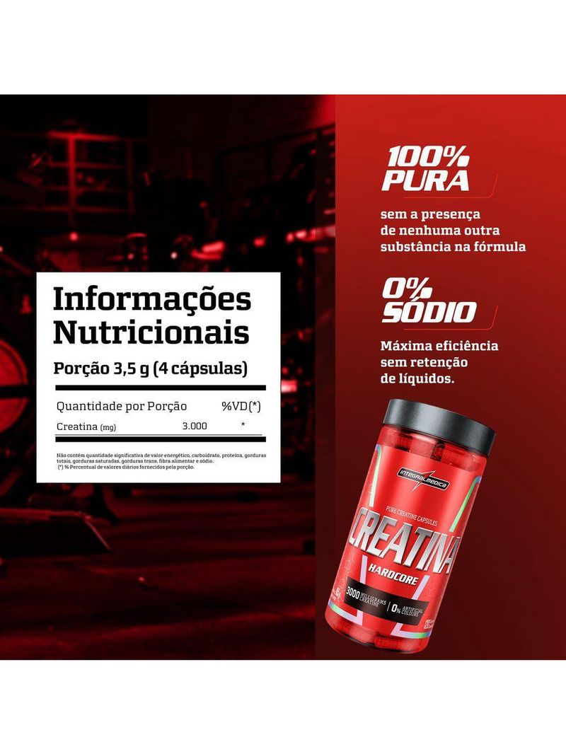 Creatina Integralmedica 120 Cápsulas Sem Sabor