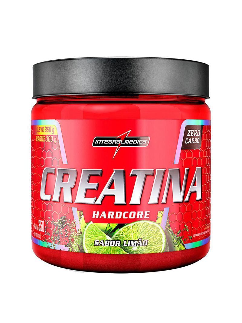 Creatina Hardcore Integralmédica Com Sabor 350g Limão