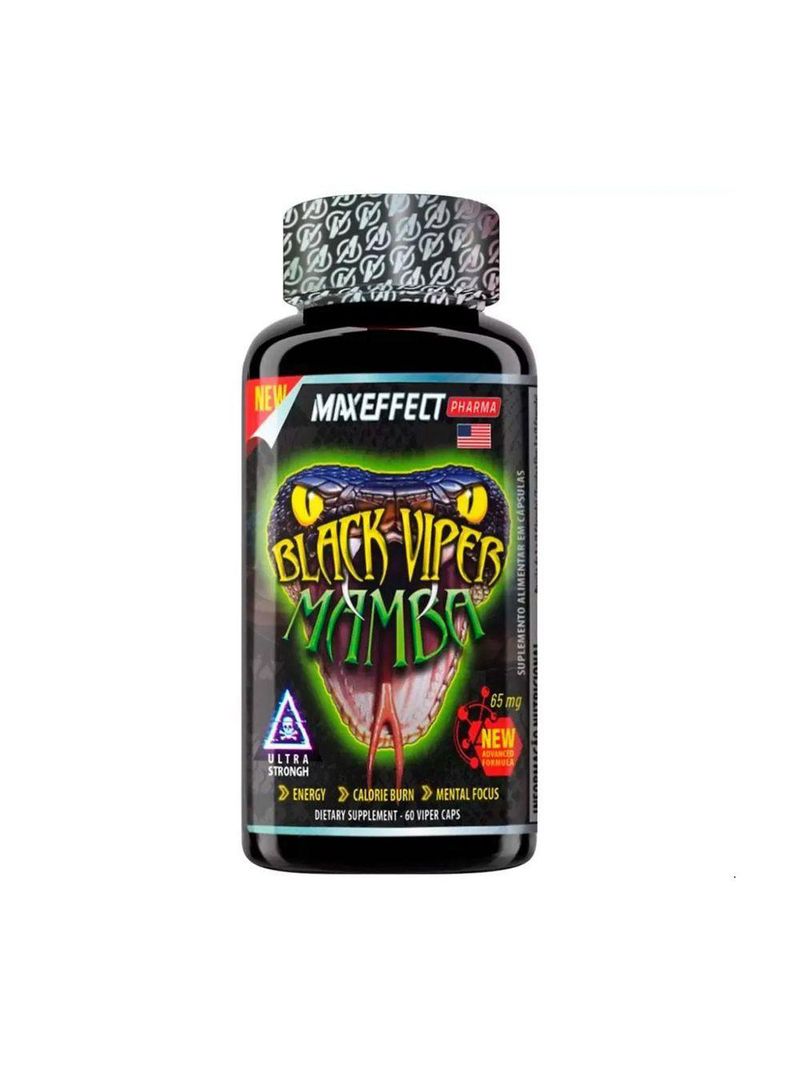 Termogênico Black Viper Mamba 60 Caps Ultra Concentrado Maxeffect Pharma