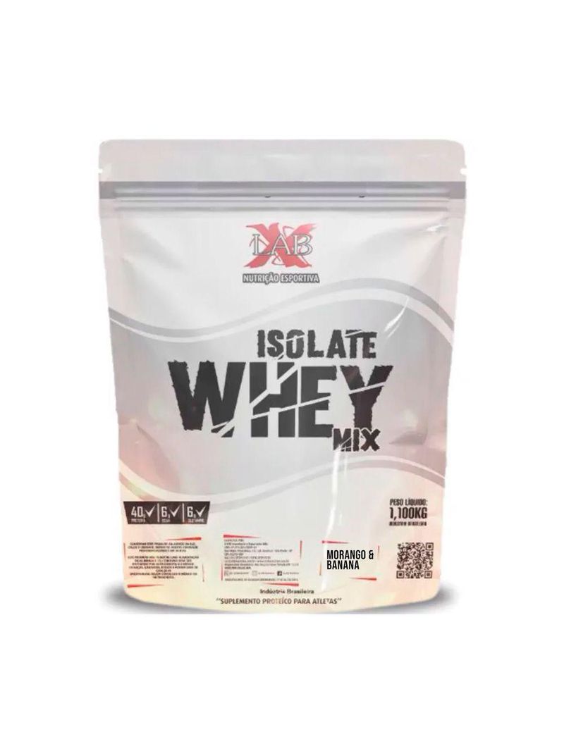 Whey Protein Isolate Whey Mix Morango Com Banana 11kg X-lab