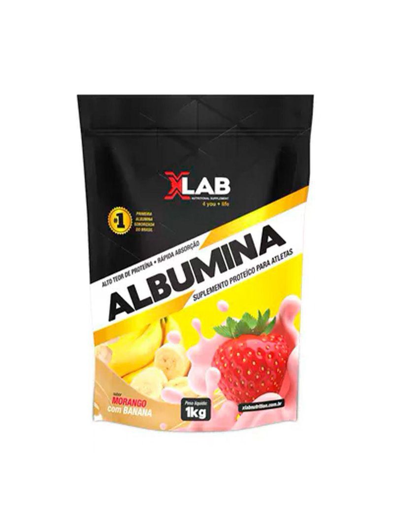 Albumina 1kg Sabor Morango E Banana X-lab