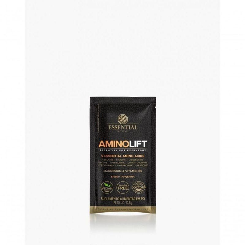 Suplemento Alimentar em Sachê Essential Nutrition Aminolift para Aminoácidos Essenciais 12,5G Tangerina