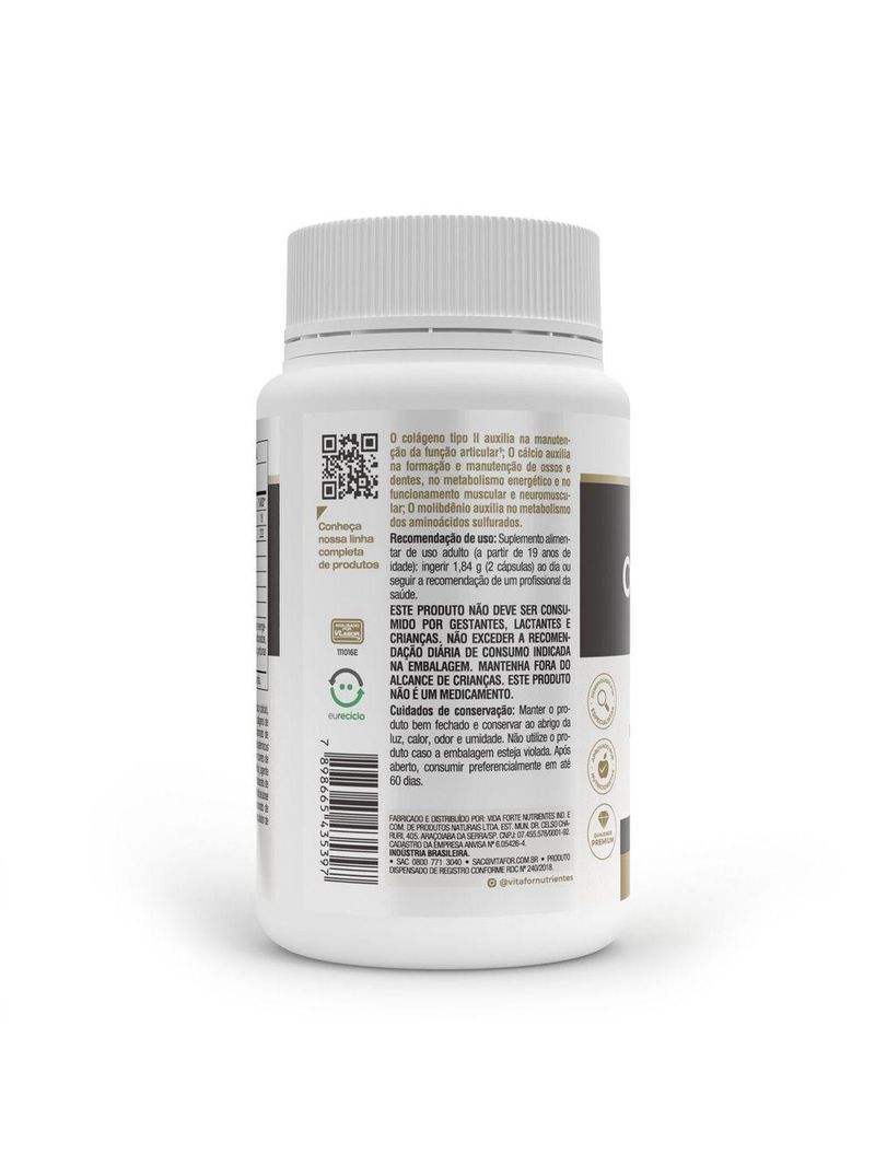 Colagentek Tipo Ii 120 Cápsulas 790mg Suplemento Para Articulações E Cartilagens