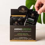 Alimentar em Pó Essential Nutrition Amino Greens para Recuperação Muscular Sachê 8G