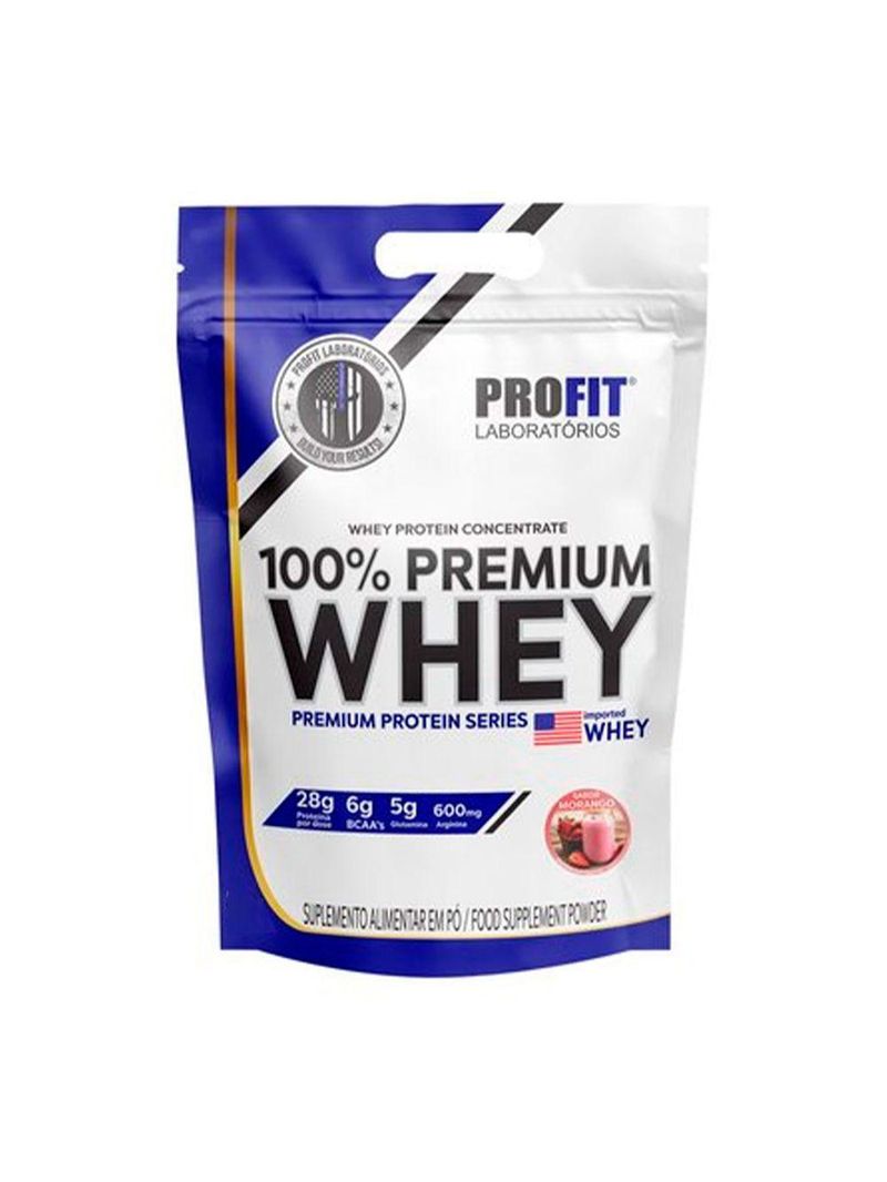 Whey Protein 100% Whey Premium 840g Morango Profit