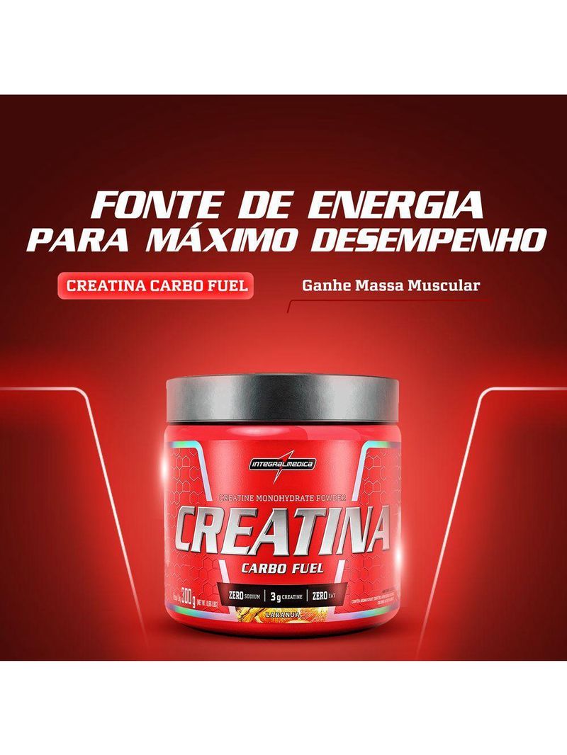 Creatina Integralmedica Carbo Fuel 300g Laranja