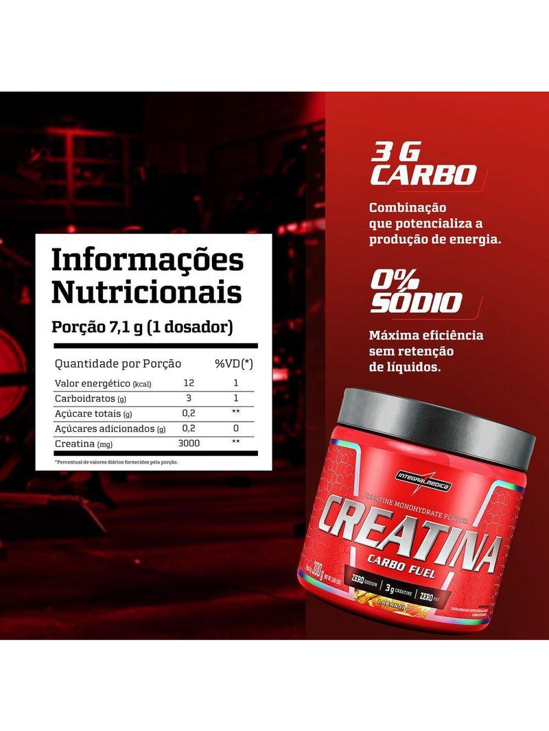 Creatina Integralmedica Carbo Fuel 300g Laranja