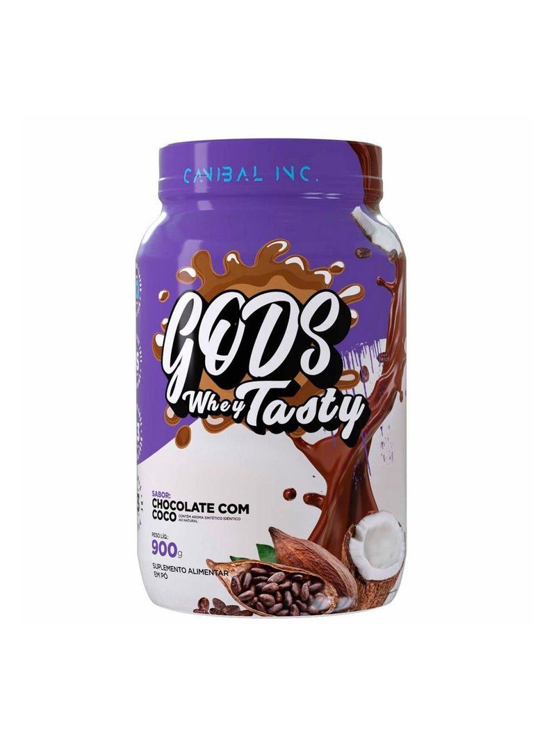 Whey Protein 3w Gods Whey 900g Chocolate Com Coco Canibal Inc