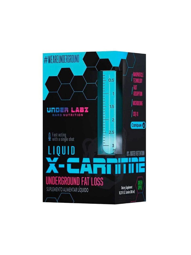 X-carnitine 480 Ml Green Apple Under Labz