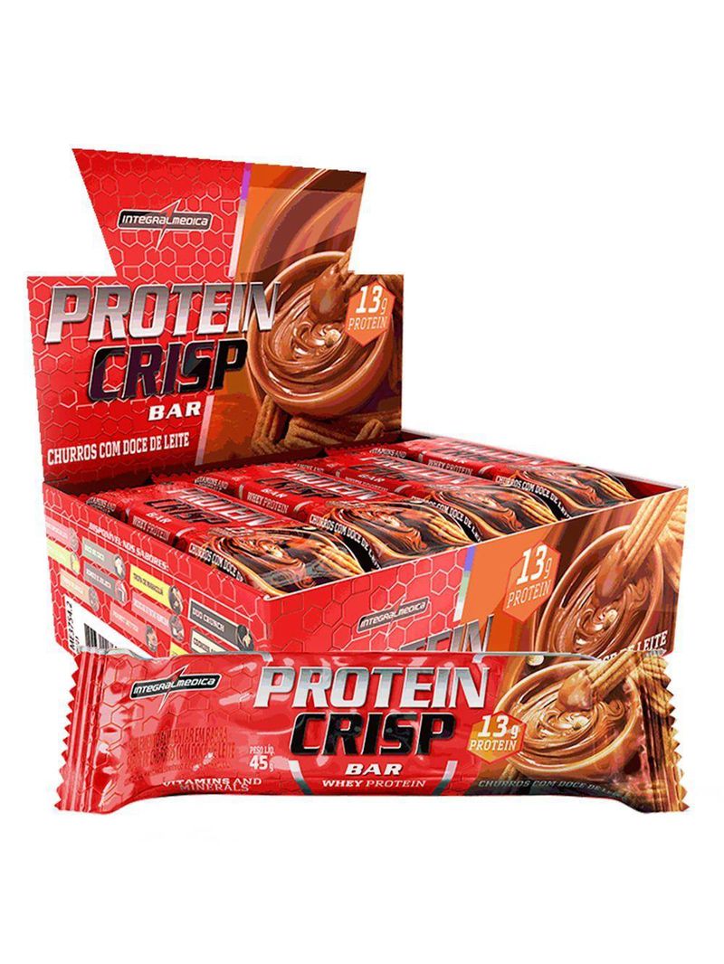 Barra Proteína Whey Crisp Bar 12 Unidades - Integralmedica Churros