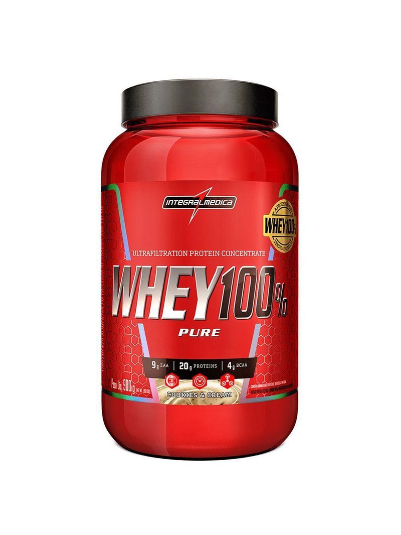 Whey 100% Pure 900g Integralmedica Cookies And Cream